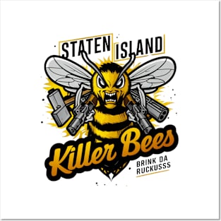 Staten Island Killer bees Funny bee Posters and Art